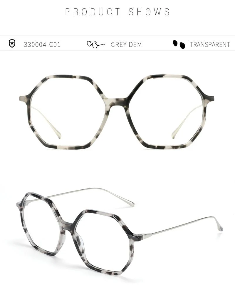 Anti-Blaulicht-Schutzbrille für Damen, Übergröße, sechseckig, Computer-Gaming-Brille, Männer, Strahlenschutzbrille