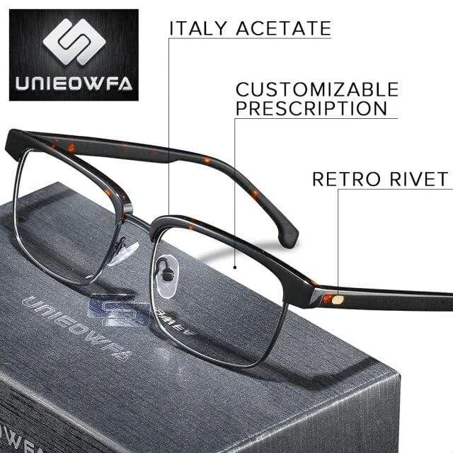 Europa High end Italien Acetat Optische Brillen Rahmen Retro Optische Brillen Rahmen Männer Myopie Klare Brillen Rahmen