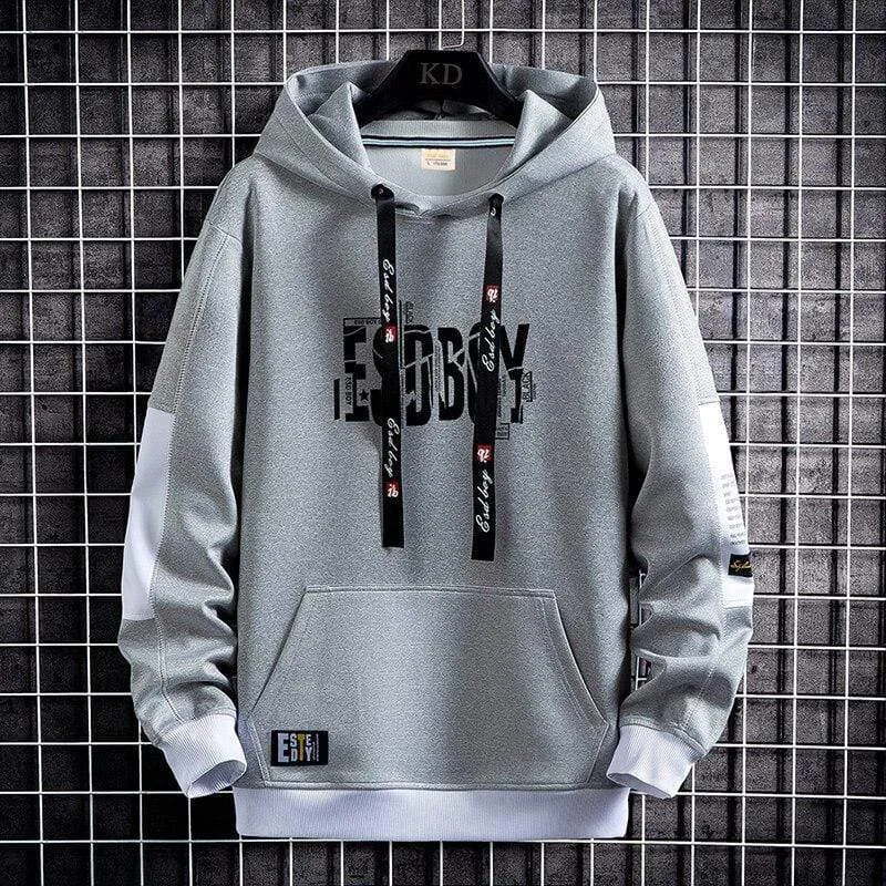 Brief Drucken Herren Hoodies 2021 Japanischen Stil Hip Hop Casual Sweatshirts Streetwear Männlichen Hoodies Harajuku Pullover Tops