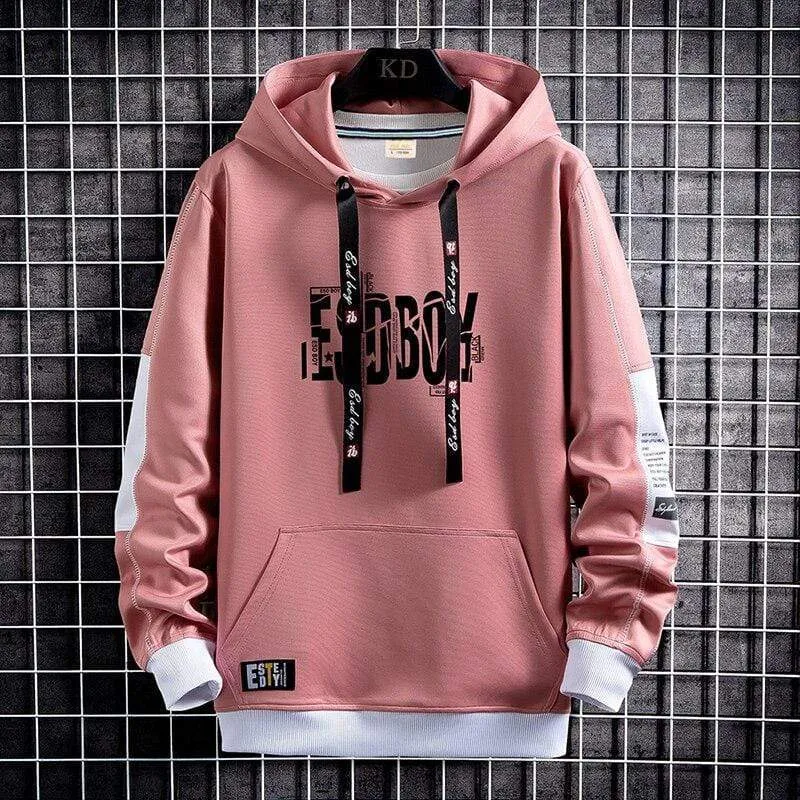 Brief Drucken Herren Hoodies 2021 Japanischen Stil Hip Hop Casual Sweatshirts Streetwear Männlichen Hoodies Harajuku Pullover Tops