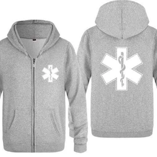 Notfall Krankenwagen gedruckt Hoodies Männer Marke Fleece Langarm Herren Jacke Sweatshirt Mantel Winter Hoody Moletom Sudaderas