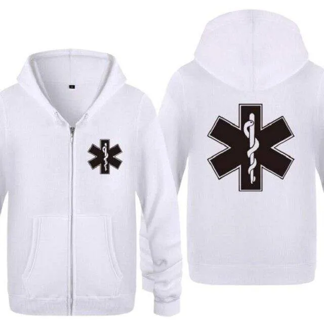 Notfall Krankenwagen gedruckt Hoodies Männer Marke Fleece Langarm Herren Jacke Sweatshirt Mantel Winter Hoody Moletom Sudaderas