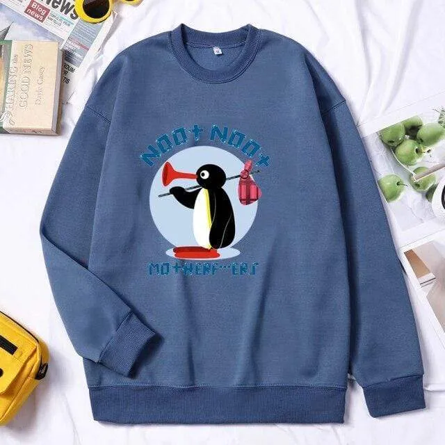 Mother Runaway Herren Marke Hoodies Sweatshirt Herbst Winter Crewneck Rundhals Pullover Streetwear Trainingsanzug