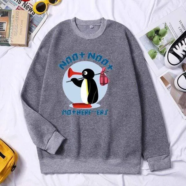 Mother Runaway Herren Marke Hoodies Sweatshirt Herbst Winter Crewneck Rundhals Pullover Streetwear Trainingsanzug