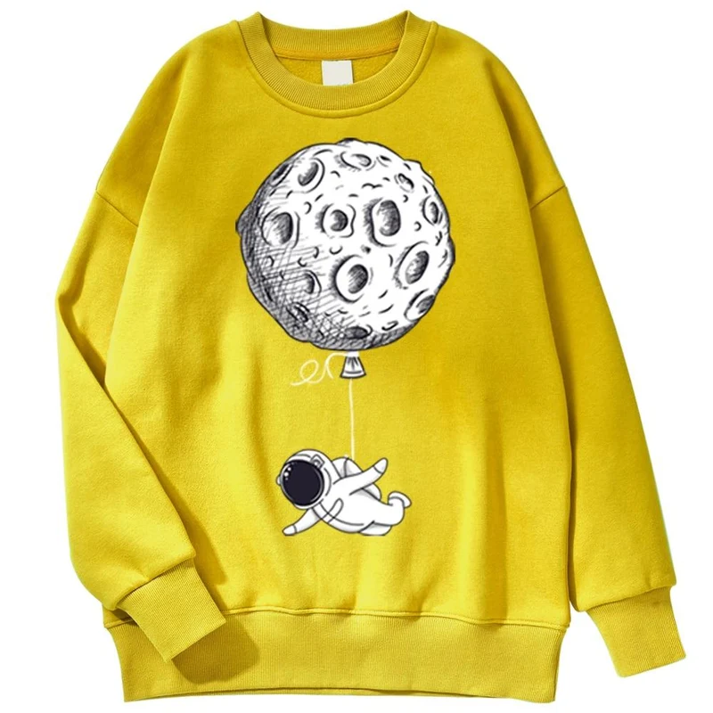 Astronaut Man Hoodie Cartoon Druck Männer Sweatshirts Fleeve O-Ausschnitt Männliche Hoodies Punk Trend Sweatshirt Für Herren