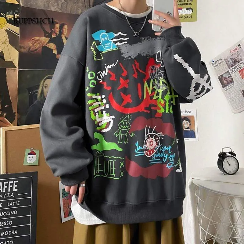 Hoodie Sweatshirt Herren Hip Hop Pullover Hoodies Streetwear Casual Fashion Kleidung Colorblock Hoodie Baumwolle