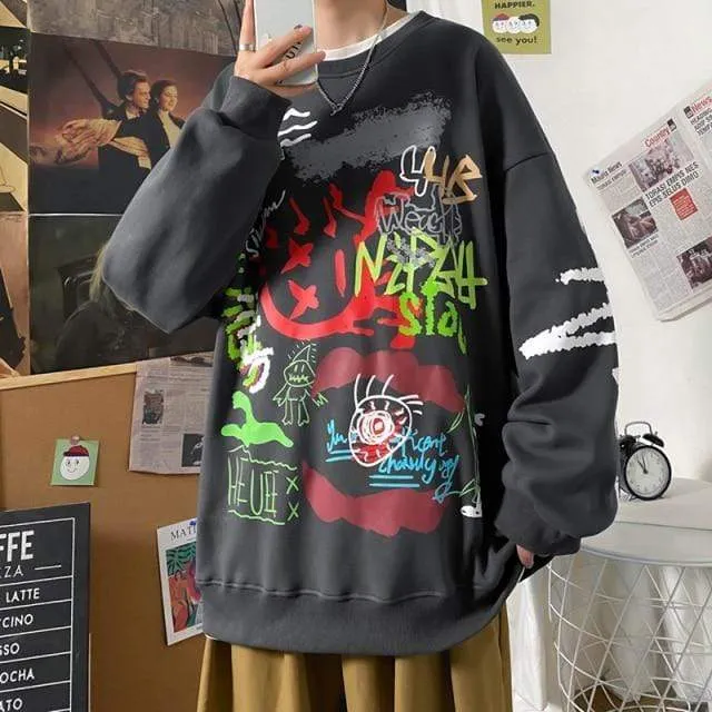 Hoodie Sweatshirt Herren Hip Hop Pullover Hoodies Streetwear Casual Fashion Kleidung Colorblock Hoodie Baumwolle