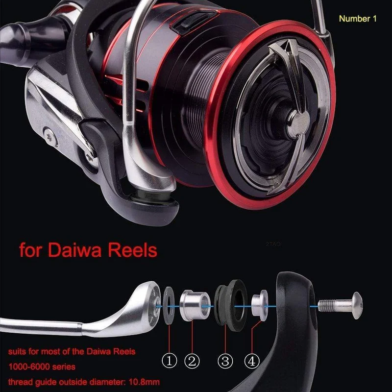 BassLegend - 1 Satz Fishing SIC Line Thread Guide Roller+ Kugellager für Spinnerrolle
