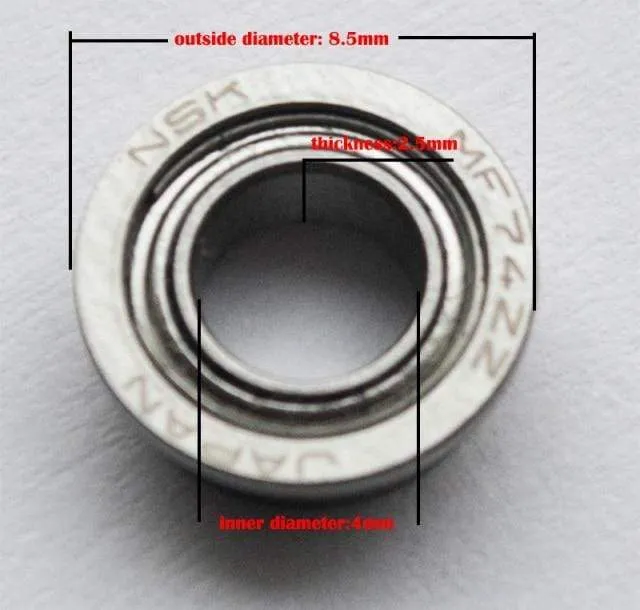 BassLegend - 1 Satz Fishing SIC Line Thread Guide Roller+ Kugellager für Spinnerrolle