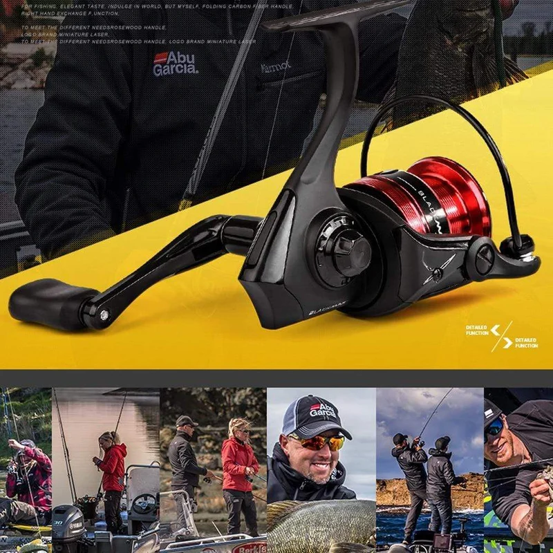 Abu Garcia Black Max Spinning Angelrolle Bmaxsp500-6000 3 + 1BB Graphitkörper Salzwasser Angelrolle