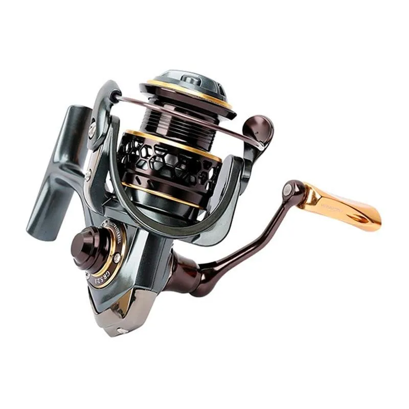 Jaguar 1000 2000 3000 9 + 1BB Angeln Spinning Reel Karpfen Salzwasser Angeln Reel Spinning Metall Griff 2 Spool Rollen Spule