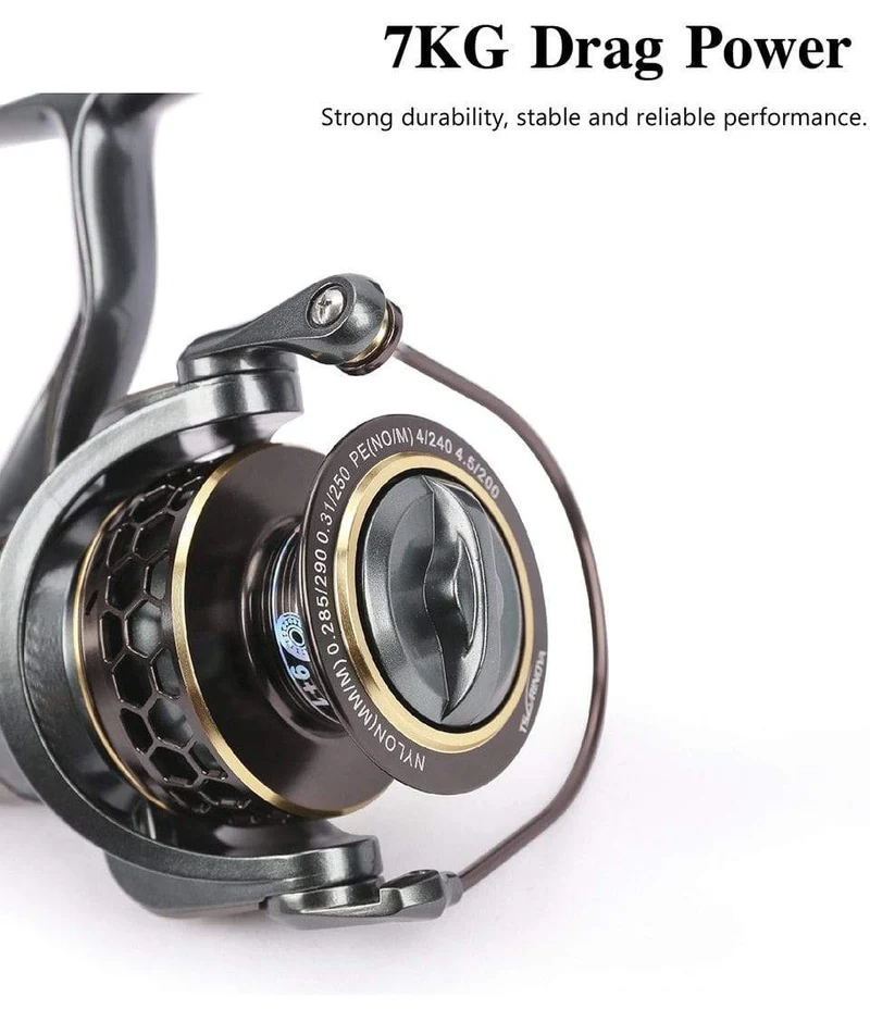 Jaguar 1000 2000 3000 9 + 1BB Angeln Spinning Reel Karpfen Salzwasser Angeln Reel Spinning Metall Griff 2 Spool Rollen Spule