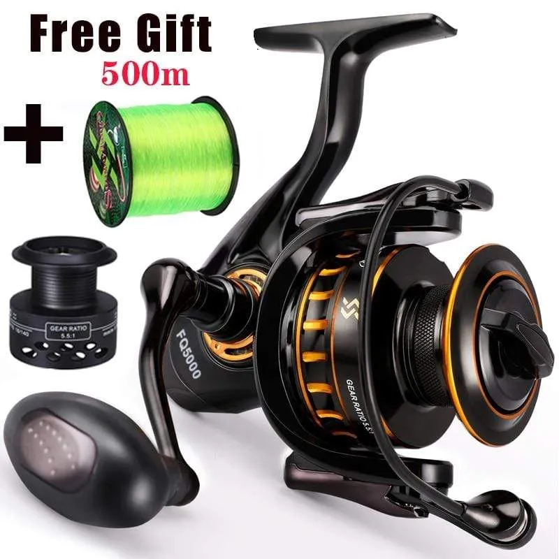 12+1BB Angelrolle 1000–5000 Zug 12 kg Spinnrolle Salzwasserrolle zum Karpfenrollenangeln Pesca und Freispule