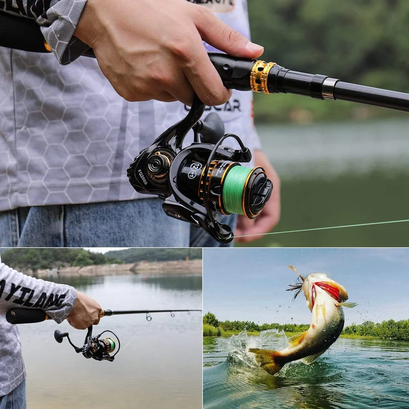 12+1BB Angelrolle 1000–5000 Zug 12 kg Spinnrolle Salzwasserrolle zum Karpfenrollenangeln Pesca und Freispule