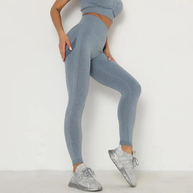 Yoga Hosen Frauen Leggings Für Fitness Hohe Taille Gym Legging Frauen Push Up Solide Workout Fitness Frauen Nahtlose Leggings
