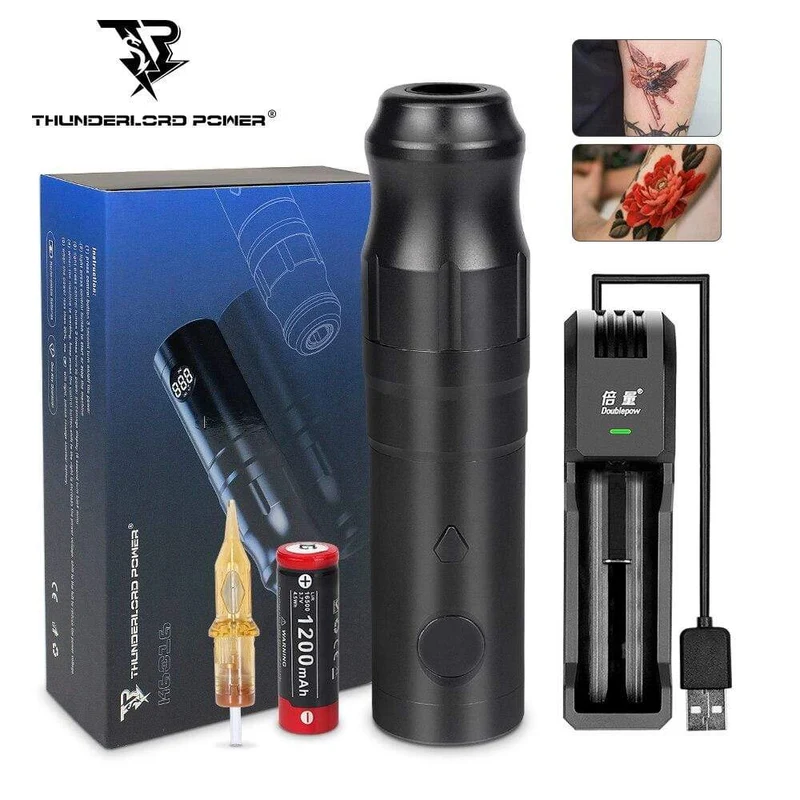 Drahtloser Tattoo-Maschinenstift, rotierender Tattoo-Augenbrauen-Maschine für Körperkunst, kabelloser Tattoo-Stift, professioneller kernloser Motor
