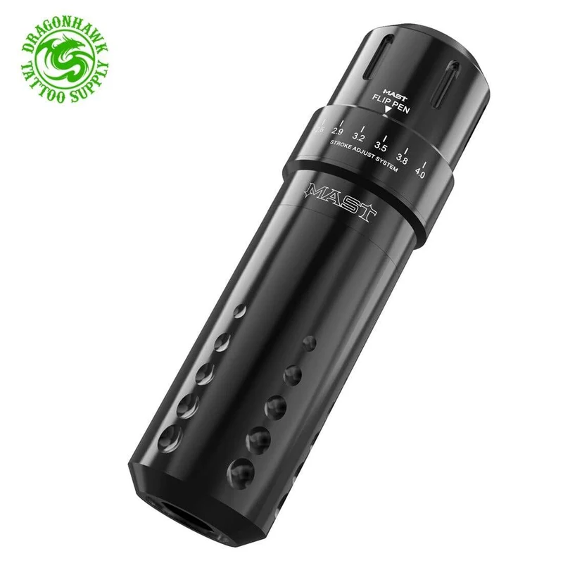 Mast Einstellbarer Hub Permanent Make-up Tattoo Stift Maschine RCA-Schnittstelle Professionelle Coreless Motor Tattoo Rotary Machine