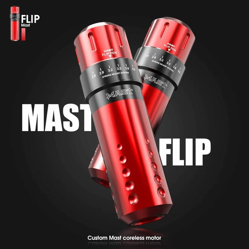 Mast Einstellbarer Hub Permanent Make-up Tattoo Stift Maschine RCA-Schnittstelle Professionelle Coreless Motor Tattoo Rotary Machine