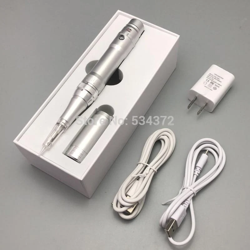 Silberne Profi-Kartuschen, Nadeln, Make-up-Stift, wiederaufladbare Akku-Permanent-Make-up-Maschine