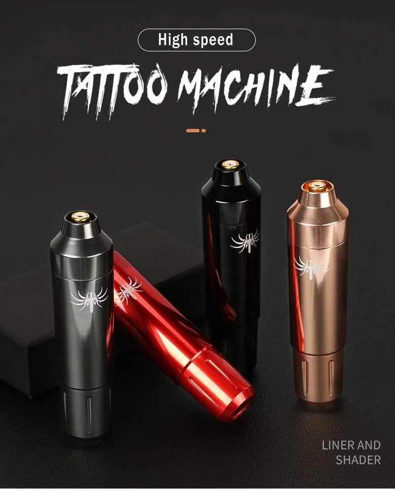 Rotierender Tattoo-Maschinenstift, leistungsstarker, langlebiger Motor, geräuschlos, RCA-Buchse für Schattierung und Liner, 10000 U/min, Hochgeschwindigkeits-Tattoo-Versorgung, PMU