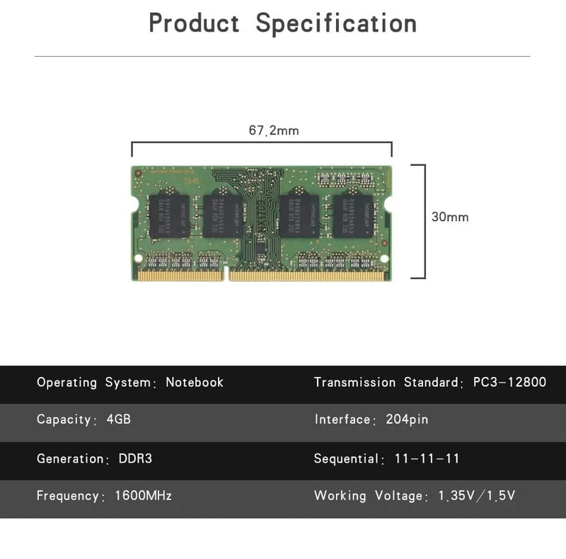 DDR3 RAM Laptop meomry ddr3 4GB 8GB RAM Memoria Ram Für Laptop ddr 3 1600MHz ram ddr3 4gb 8gb Notebook