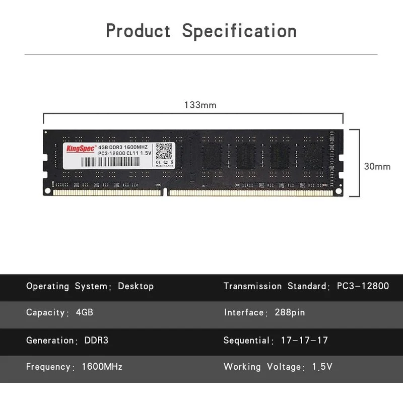 DDR3 4 GB 8 GB RAM Desktop-Speicher 1333 1600 MHz für Desktop-Dimm-PC DDR3 Memoria Ram DDR3 8 GB 4 GB