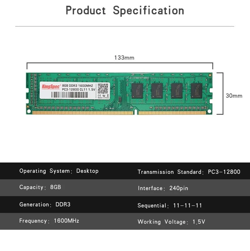 DDR3 4 GB 8 GB RAM Desktop-Speicher 1333 1600 MHz für Desktop-Dimm-PC DDR3 Memoria Ram DDR3 8 GB 4 GB