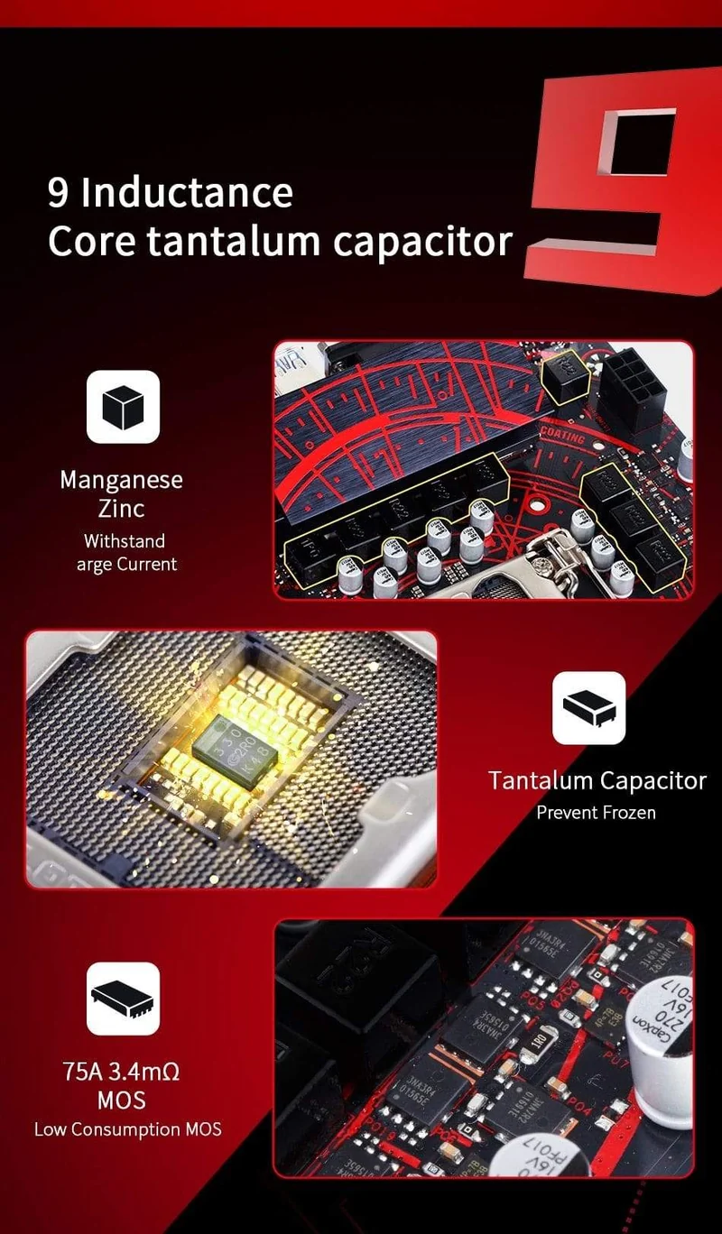 Motherboard Meterstone B460M USB3.1*3 LGA1200 M-ATX SATA 3.0 PCI-E NVME unterstützt Intel 10th Core PCIE 16X Alloy Armor Slot