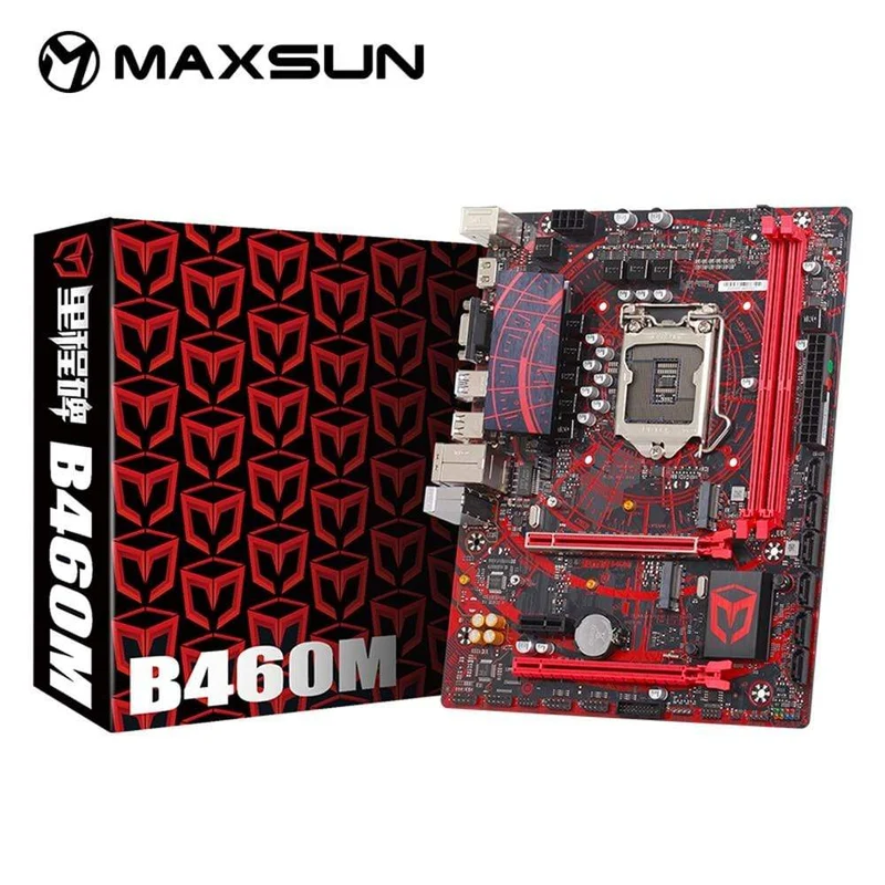 Motherboard Meterstone B460M USB3.1*3 LGA1200 M-ATX SATA 3.0 PCI-E NVME unterstützt Intel 10th Core PCIE 16X Alloy Armor Slot