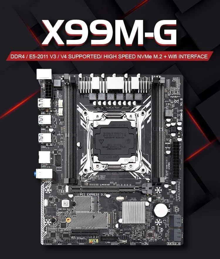 X99-Motherboard mit Intel XEON E5 2620 V3 2 * 8G DDR4 RECC-Speicher GTX960 4 GB und COOLER-Kombi-Kit-Set Vergleichbar