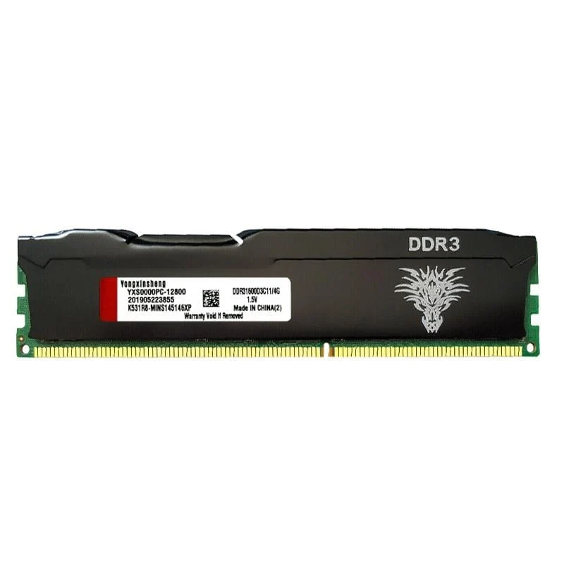 DDR3 RAM 4 GB 8 GB 1333 MHz 1600 MHz Desktop-Speicher PC3-10600 PC3-12800 240-Pin Non-ECC Unbuffered DIMM Kühlweste schwarz