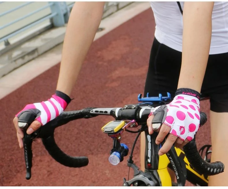 Stilvolle Fahrradhandschuhe Halbfinger Herren Damen Sport stoßfeste Fahrradhandschuhe GEL Racing Fahrradhandschuhe mit Radsocken Kappenset