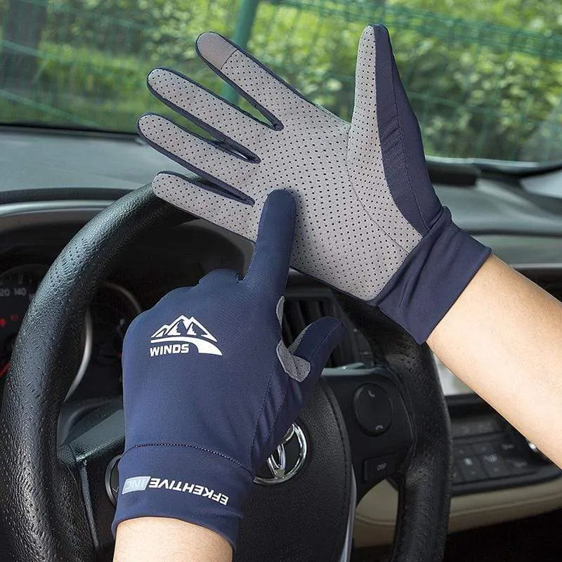 Seide Licht Handschuhe Sommer Dünne Männer Sport Radfahren Laufen Fitness Fahren Im Freien Angeln Frauen Nicht-Slip Touchscreen Handschuhe