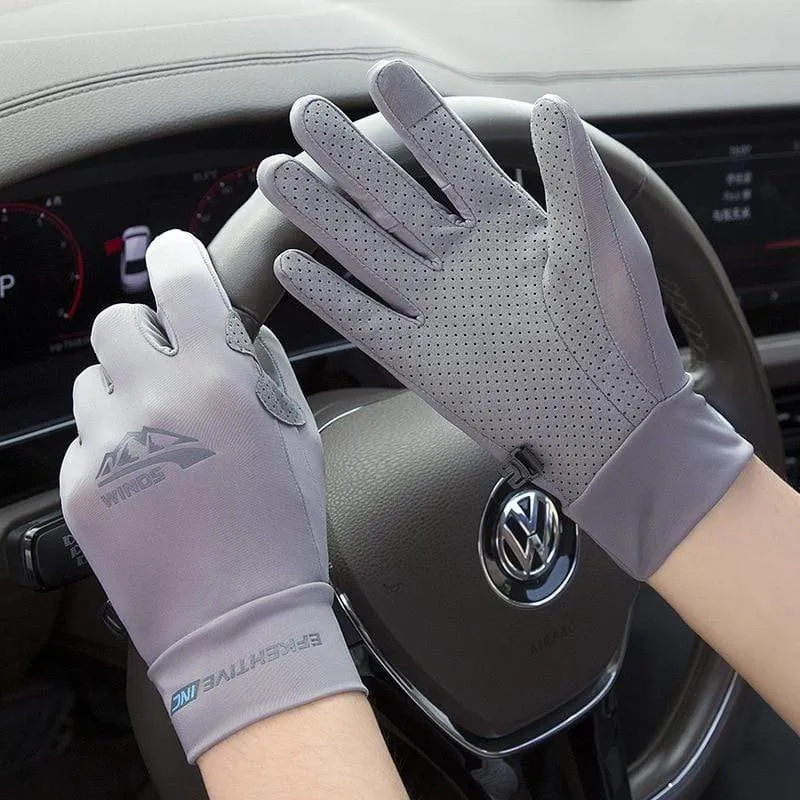 Seide Licht Handschuhe Sommer Dünne Männer Sport Radfahren Laufen Fitness Fahren Im Freien Angeln Frauen Nicht-Slip Touchscreen Handschuhe