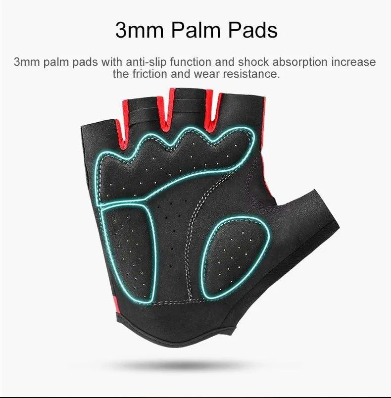 Half Finger Radfahren Handschuhe Sport Fitness Racing MTB Fahrrad Handschuhe Sommer Männer Frauen Reiten Verdickte Palm Pad Fahrrad Handschuhe