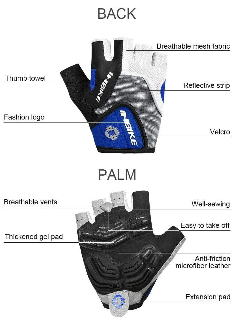 Half Finger Radfahren Handschuhe Sport Fitness Racing MTB Fahrrad Handschuhe Sommer Männer Frauen Reiten Verdickte Palm Pad Fahrrad Handschuhe