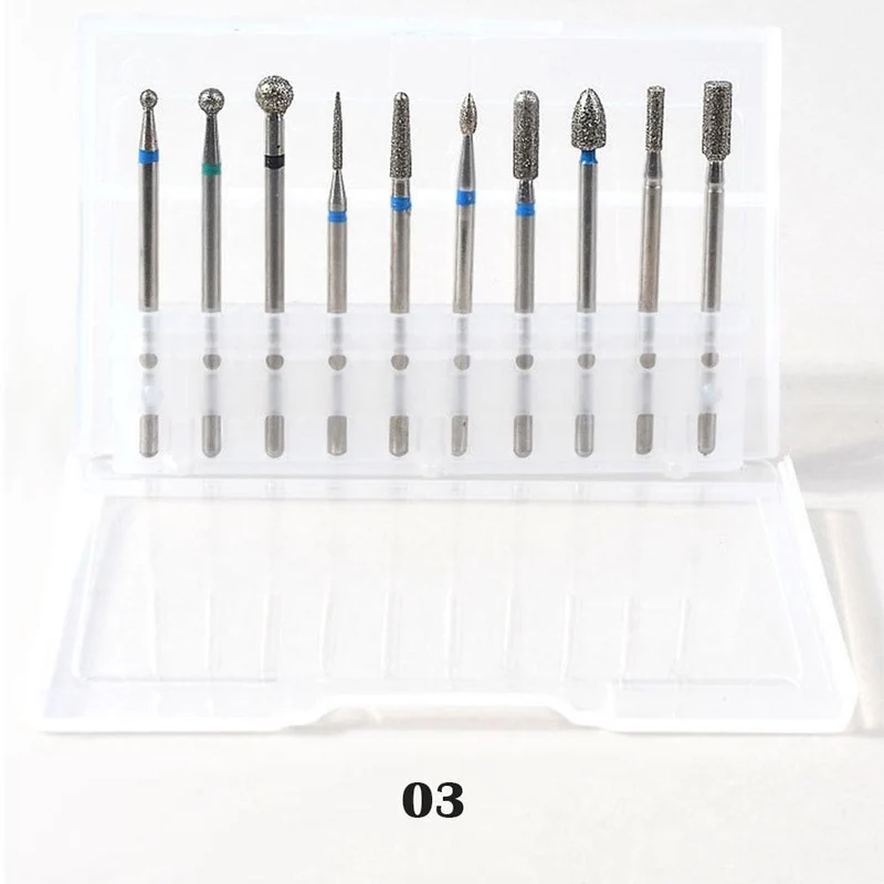 10Pcs / box Qualität Nagelbohrer Elektrische Nagelhaut Sauber Rotary Für Maniküre Pediküre Wolframlegierung Schleifkopf Schleifer Werkzeug