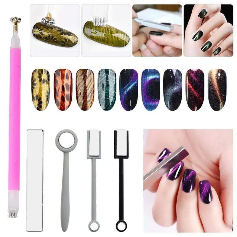 Magnetische Nail art Stick 9D Katze Augen Wirkung Starke Magnet Bord Malerei Gel 5D katze magnetische Nagel Gel polnischen Lack Werkzeuge