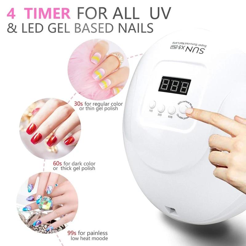 Nageltrockner für normalen Nagellack, UV-LED-Lampe für Maniküre-Werkzeugmaschinen, 84/90/72 W, Touch-LCD-Eislampe für Gel-Nägel, Trockenlampe