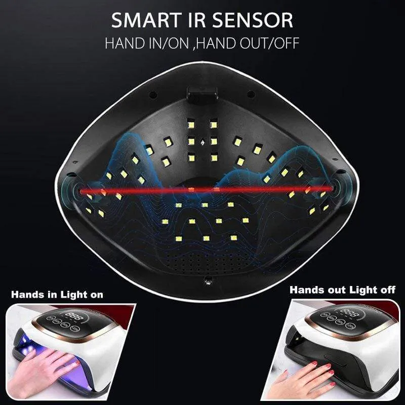 Nageltrockner für normalen Nagellack, UV-LED-Lampe für Maniküre-Werkzeugmaschinen, 84/90/72 W, Touch-LCD-Eislampe für Gel-Nägel, Trockenlampe