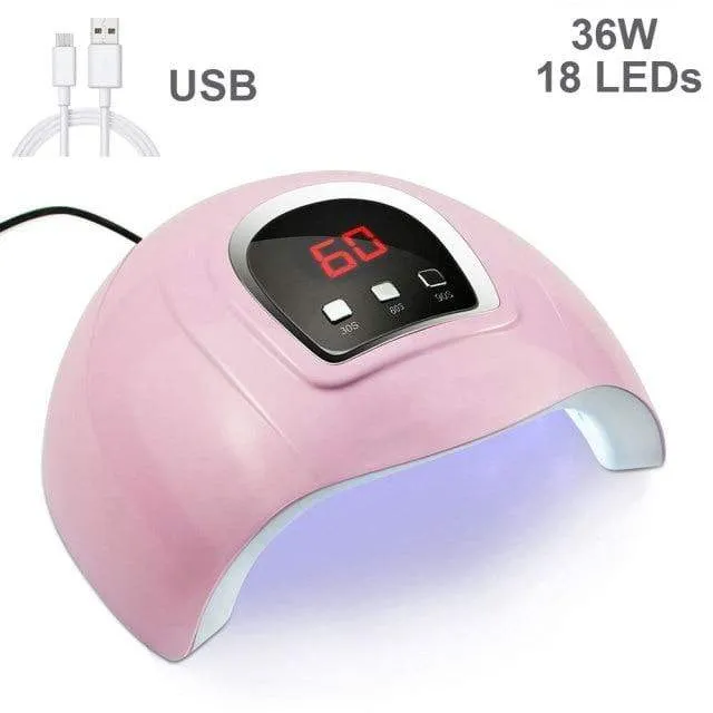 Nageltrockner für normalen Nagellack, UV-LED-Lampe für Maniküre-Werkzeugmaschinen, 84/90/72 W, Touch-LCD-Eislampe für Gel-Nägel, Trockenlampe