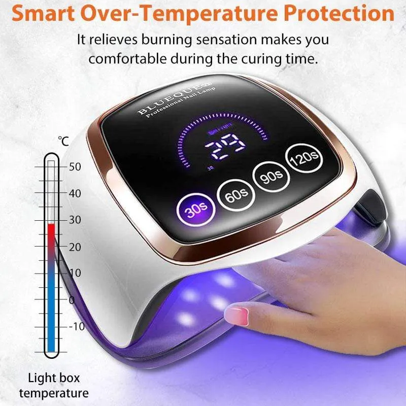 Nageltrockner für normalen Nagellack, UV-LED-Lampe für Maniküre-Werkzeugmaschinen, 84/90/72 W, Touch-LCD-Eislampe für Gel-Nägel, Trockenlampe
