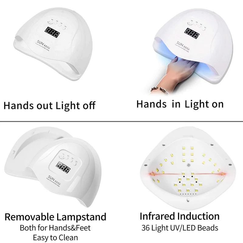 Nageltrockner für normalen Nagellack, UV-LED-Lampe für Maniküre-Werkzeugmaschinen, 84/90/72 W, Touch-LCD-Eislampe für Gel-Nägel, Trockenlampe