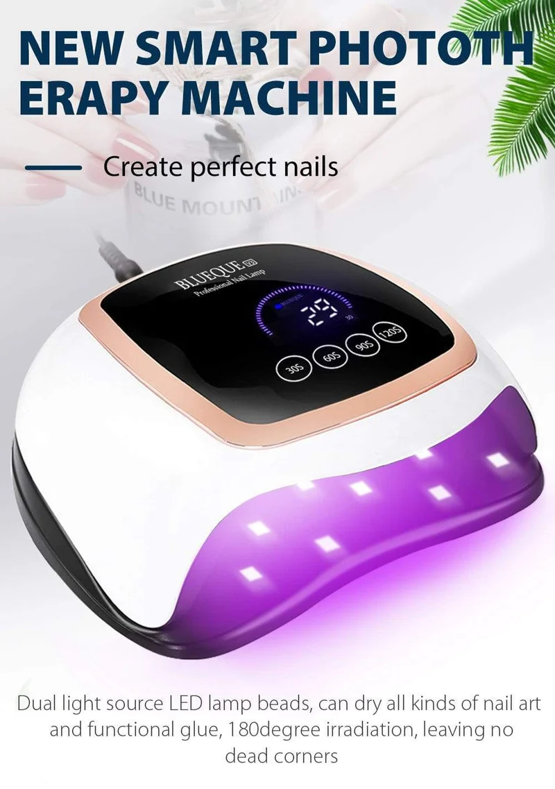Nageltrockner für normalen Nagellack, UV-LED-Lampe für Maniküre-Werkzeugmaschinen, 84/90/72 W, Touch-LCD-Eislampe für Gel-Nägel, Trockenlampe