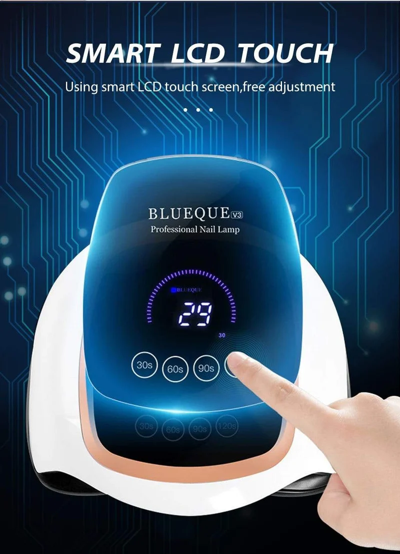 Nageltrockner für normalen Nagellack, UV-LED-Lampe für Maniküre-Werkzeugmaschinen, 84/90/72 W, Touch-LCD-Eislampe für Gel-Nägel, Trockenlampe