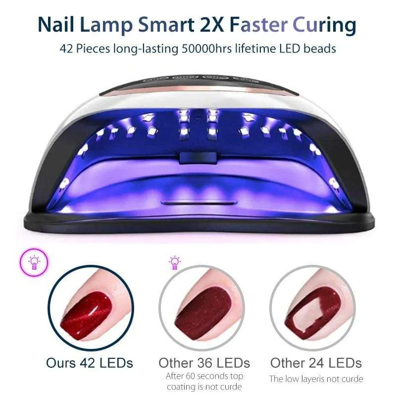 Nageltrockner für normalen Nagellack, UV-LED-Lampe für Maniküre-Werkzeugmaschinen, 84/90/72 W, Touch-LCD-Eislampe für Gel-Nägel, Trockenlampe