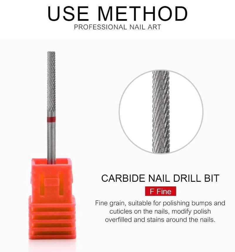Nagelbohrer, Hartmetall-Fräser, Nagelkunst-Werkzeug für elektrische Maniküre, Nagelbohrmaschine, Nagelzubehör, Werkzeuge zum Entfernen von Gel