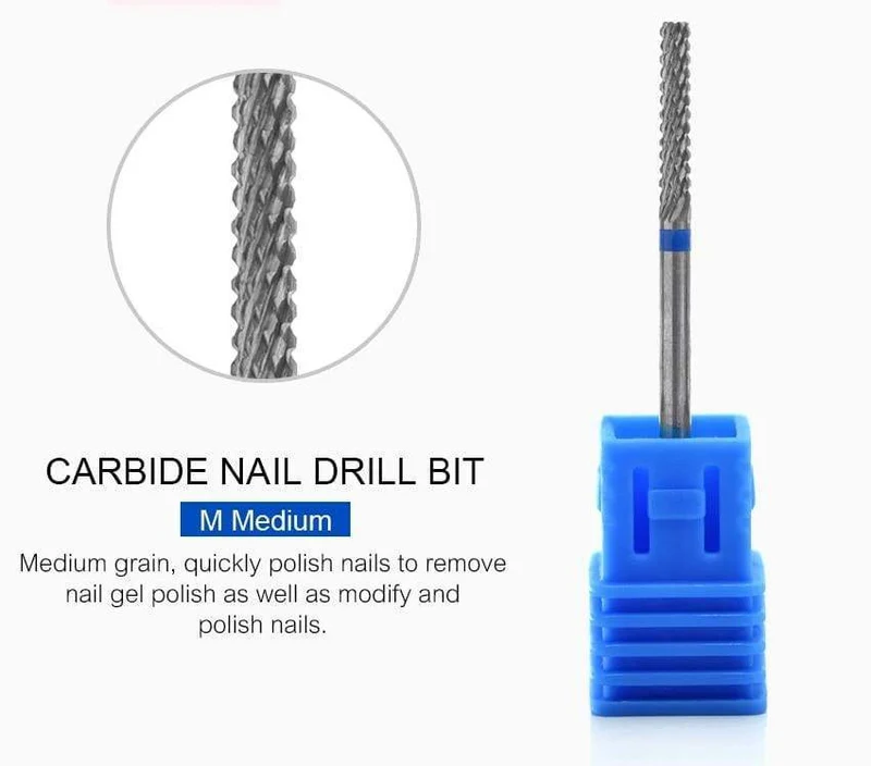 Nagelbohrer, Hartmetall-Fräser, Nagelkunst-Werkzeug für elektrische Maniküre, Nagelbohrmaschine, Nagelzubehör, Werkzeuge zum Entfernen von Gel