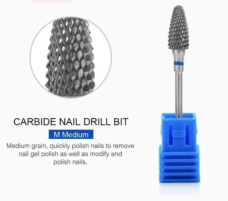 Nagelbohrer, Hartmetall-Fräser, Nagelkunst-Werkzeug für elektrische Maniküre, Nagelbohrmaschine, Nagelzubehör, Werkzeuge zum Entfernen von Gel