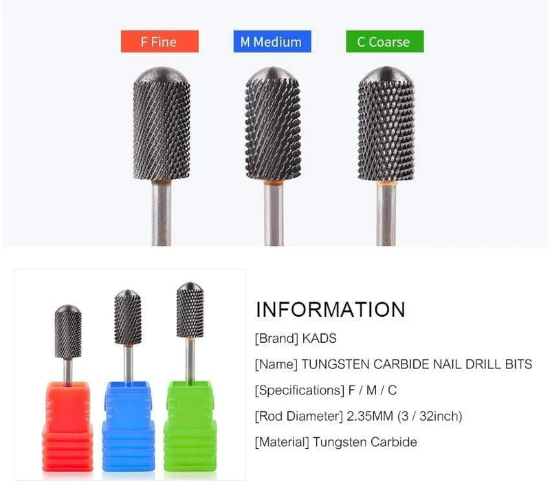Nagelbohrer, Hartmetall-Fräser, Nagelkunst-Werkzeug für elektrische Maniküre, Nagelbohrmaschine, Nagelzubehör, Werkzeuge zum Entfernen von Gel